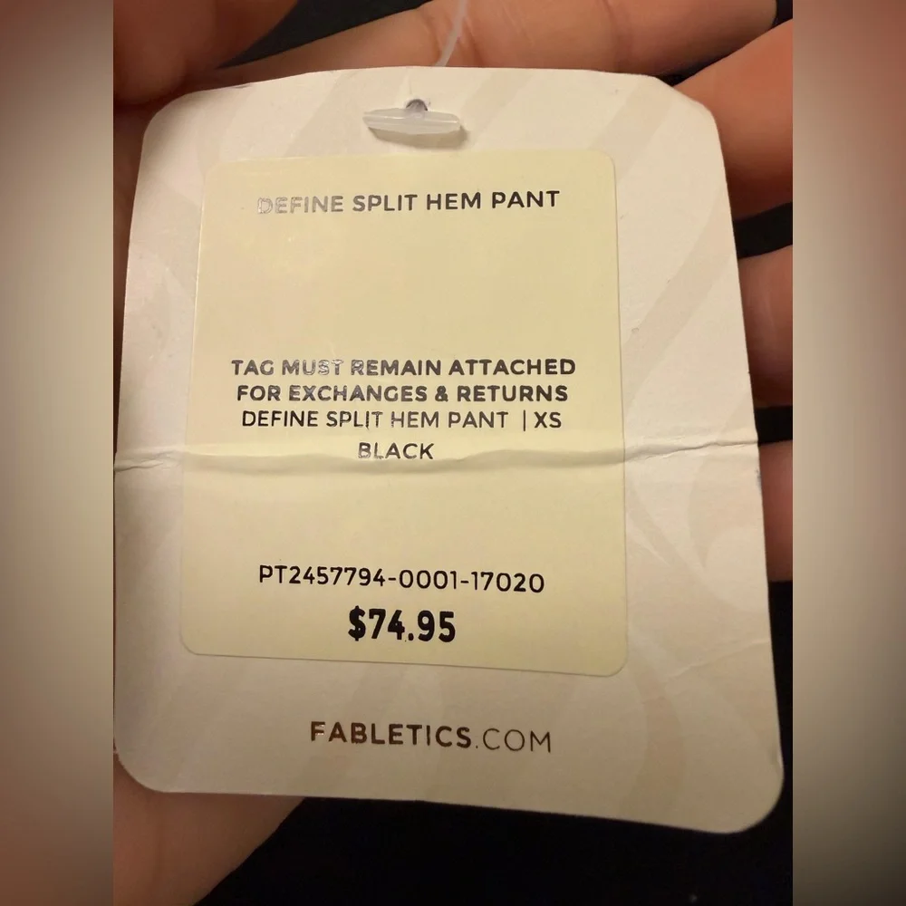 NWT- Fabletics Define PowerHold Split Hem Legging in Black  Size:‎ XS